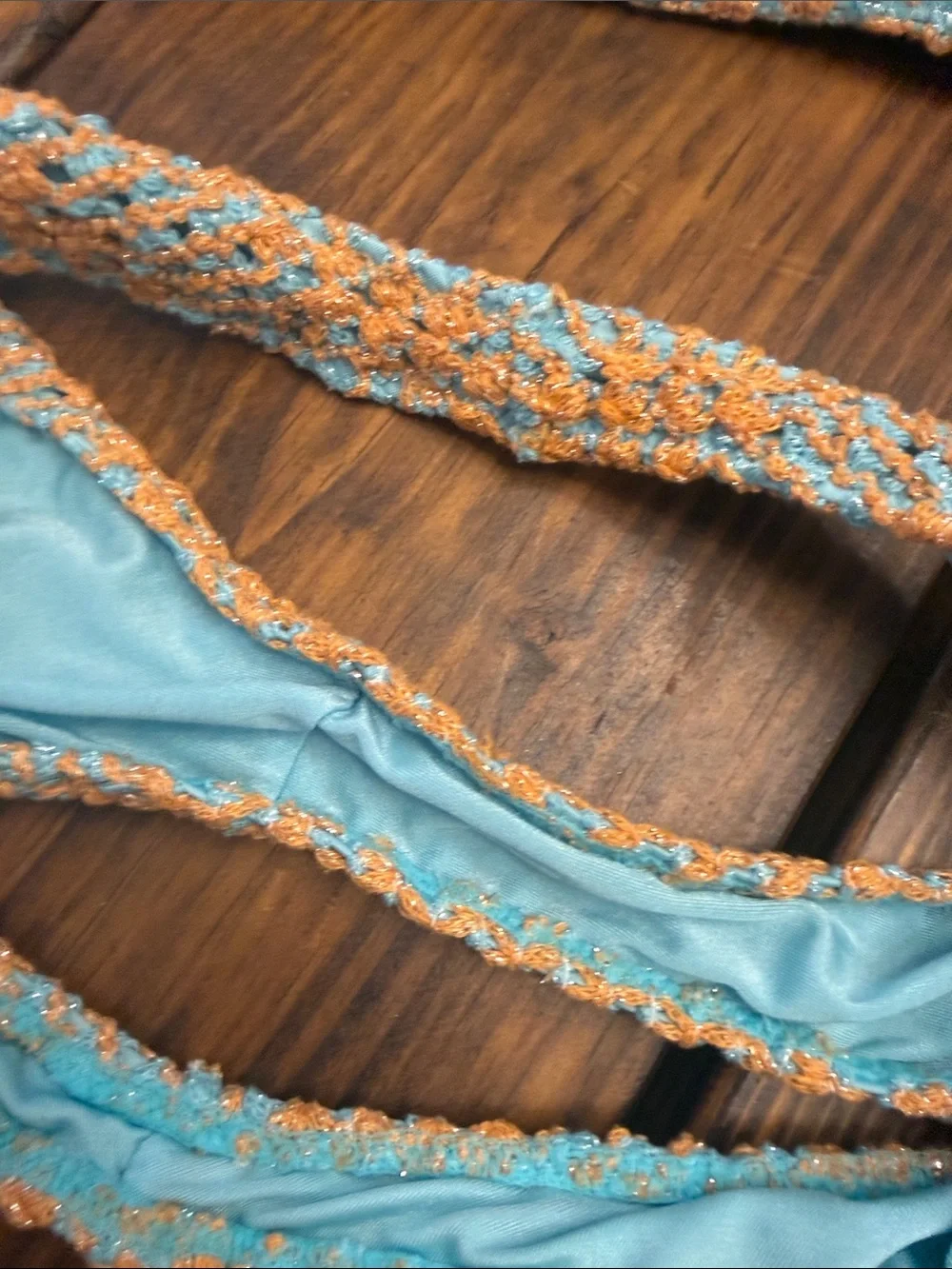 triangl swimwear Crochet Bikini Set. Like new! Top XL and Bottom L.